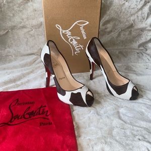 Christian Louboutin calf hair high heels
